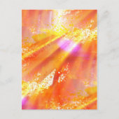 Carte Postale couleur transparente art arrière - plan jaune, ora (Devant)