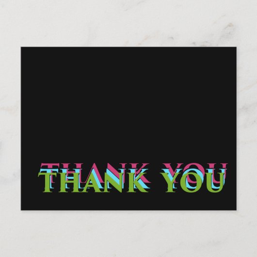 Carte Postale Couleur triple Merci (Devant)