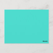 Carte Postale couleur turquoise (Dos)