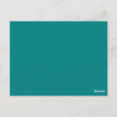 Carte Postale couleur turquoise (Dos)