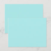 Carte Postale couleur turquoise pâle (Devant / Derrière)