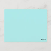 Carte Postale couleur turquoise pâle (Dos)