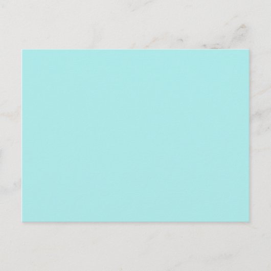 Carte Postale couleur turquoise pâle (Devant)