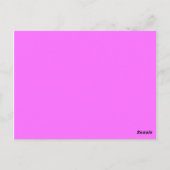 Carte Postale couleur ultra rose (Dos)