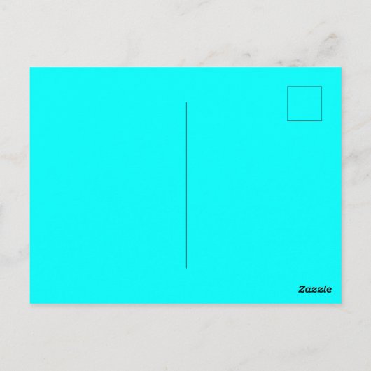 Carte Postale Couleur uni bleu bleu cyan vert turquoise (Dos)