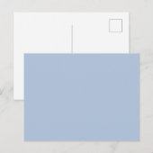 Carte Postale Couleur uni bleu clair en acier (Devant / Derrière)