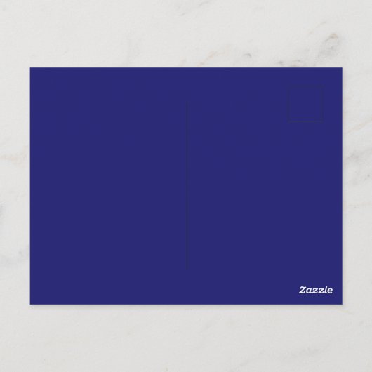 Carte Postale Couleur uni bleu minuit (Dos)