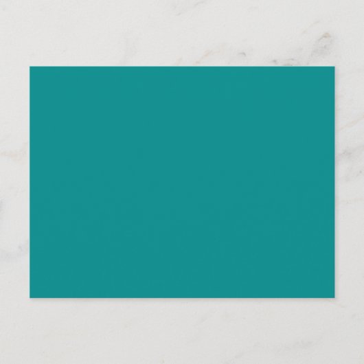 Carte Postale Couleur Uni Cyan Foncé Vide (Devant)
