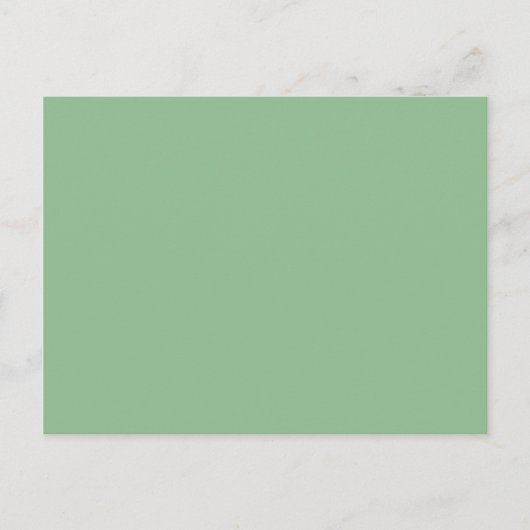 Carte Postale Couleur Uni Vert de Mer Foncé Vide (Devant)