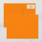 Carte postale couleur unie orange (Devant / Derrière)
