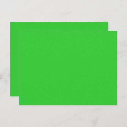 Carte Postale couleur vert citron (Devant / Derrière)