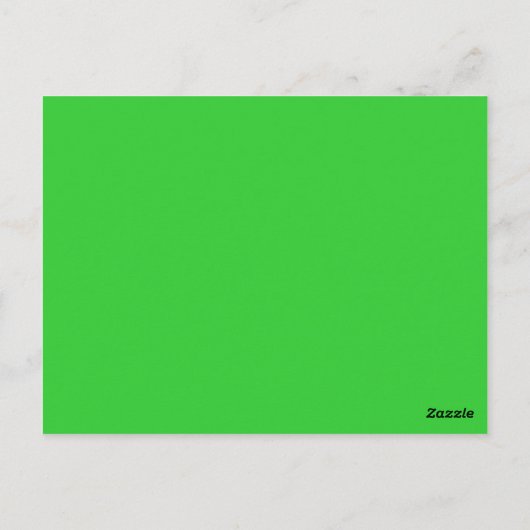 Carte Postale couleur vert citron (Dos)