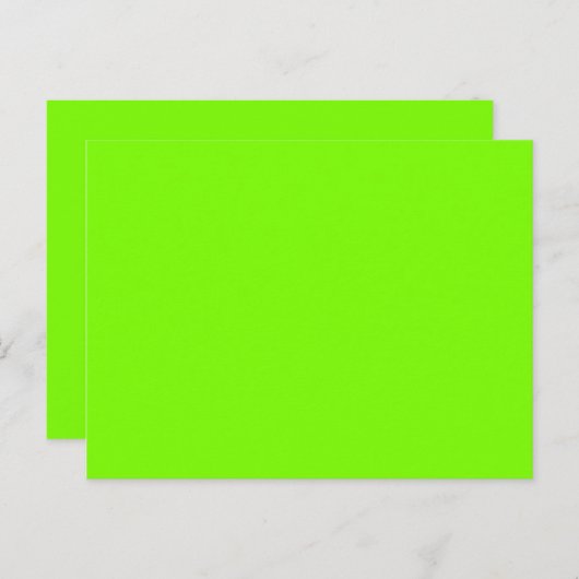 Carte Postale couleur vert pelouse (Devant / Derrière)