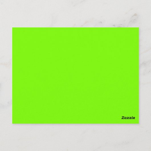 Carte Postale couleur vert pelouse (Dos)