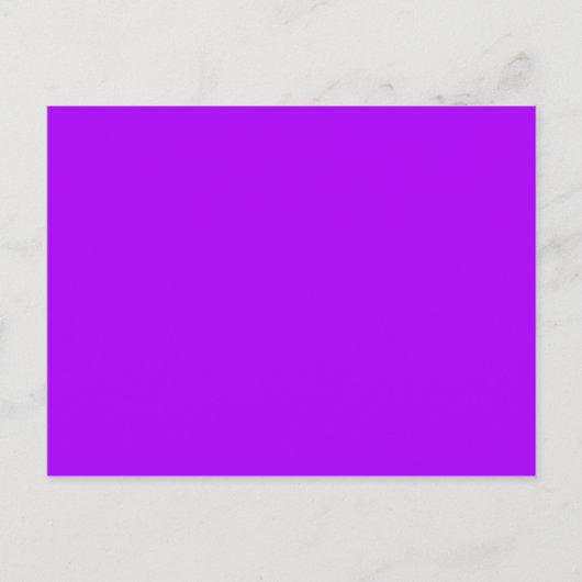Carte Postale Couleur violet Fuchsia Neon violet brillant unique (Devant)