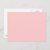 Carte Postale Couleur Web Arrière - plan rose solide FFCCCC (Devant / Derrière)