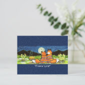 Carte Postale couleur Whimsical Couple Fox Romanti (Debout devant)