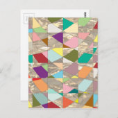 Carte Postale Couleurs Abstraites or (Devant / Derrière)