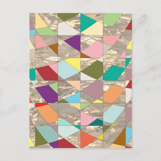 Carte Postale Couleurs Abstraites or (Devant)