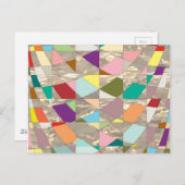 Carte Postale Couleurs Abstraites or (Devant / Derrière)