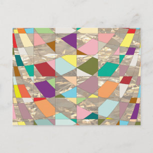 Carte Postale Couleurs Abstraites or