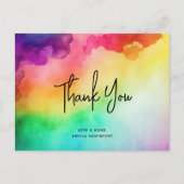 Carte Postale Couleurs arc-en-ciel Conception abstraite - Merci (Devant)