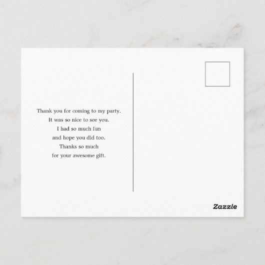 Carte Postale Couleurs arc-en-ciel Design Abstrait - Merci (Dos)