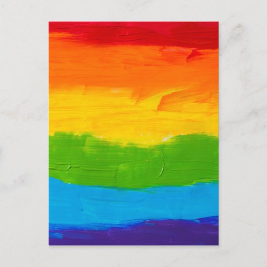 Carte Postale Couleurs arc-en-ciel gay lesbienne LGBT (Devant)