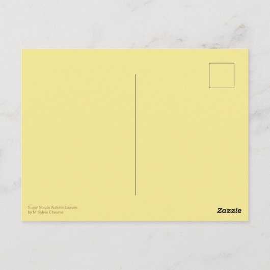 Carte Postale Couleurs automnales Feuilles automnales Sucre Érab (Dos)