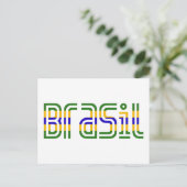 Carte Postale Couleurs Brasil Drapeau ! (Debout devant)
