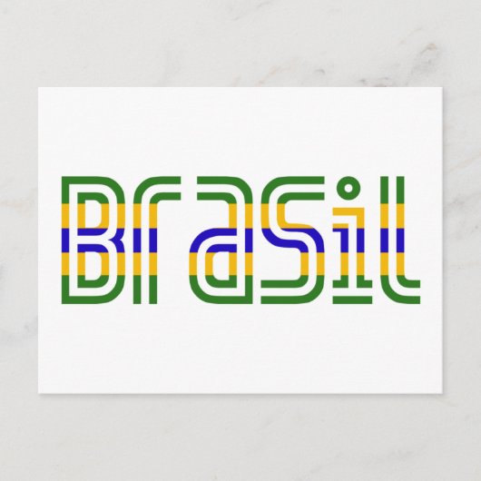 Carte Postale Couleurs Brasil Drapeau ! (Devant)