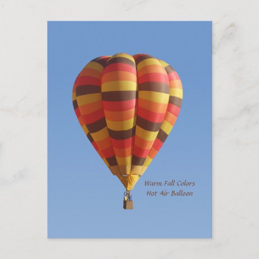 Carte Postale Couleurs Chaudes Chaud Air Ballotte (Devant)