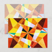 Carte Postale Couleurs chaudes Cool formes géométriques angulair (Devant / Derrière)