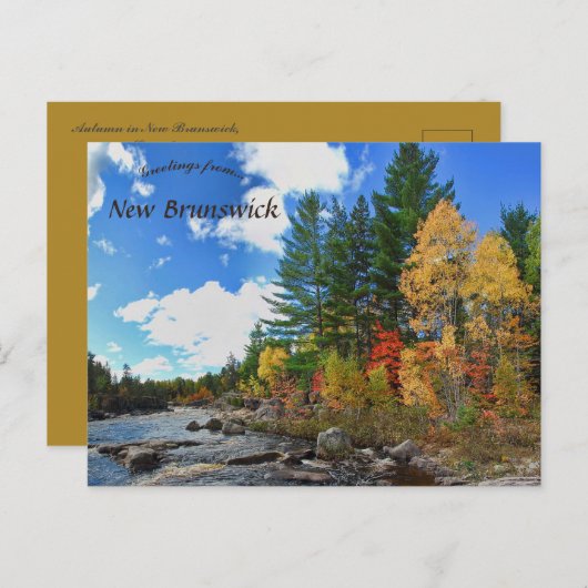 Carte Postale Couleurs d'automne au Nouveau-Brunswick Canada (Devant / Derrière)
