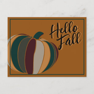 Carte Postale Couleurs d'automne de citrouille