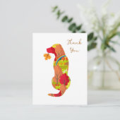 Carte Postale Couleurs d'automne Silhouette de Labrador Merci (Debout devant)