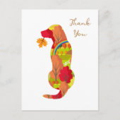 Carte Postale Couleurs d'automne Silhouette de Labrador Merci (Devant)