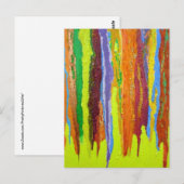 Carte Postale Couleurs de goutte Cadeaux Art Design Abstrait (Devant / Derrière)