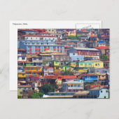 Carte Postale couleurs de la ville de valparaíso (Devant / Derrière)
