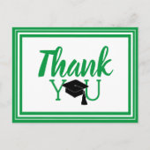 Carte Postale Couleurs de l'école Merci vert et blanc (Devant)