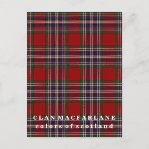 Carte Postale Couleurs de l'Écosse Clan MacFarlane Tartan
