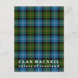 Carte Postale Couleurs de l'Écosse Clan MacNeil Tartan