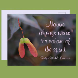 Carte Postale Couleurs de l'Esprit Citation Emerson