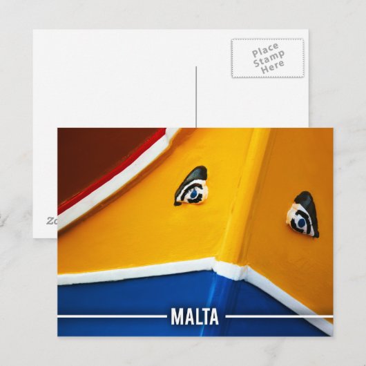 Carte Postale Couleurs de Malte (Devant / Derrière)