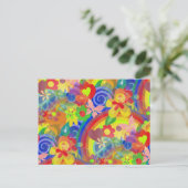 Carte Postale Couleurs De Puissance Fleur (Debout devant)