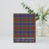 Carte Postale Couleurs d'Ecosse Clan MacBeth Tartan (Debout devant)