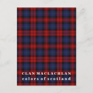 Carte Postale Couleurs d'Ecosse Clan MacLachlan Tartan
