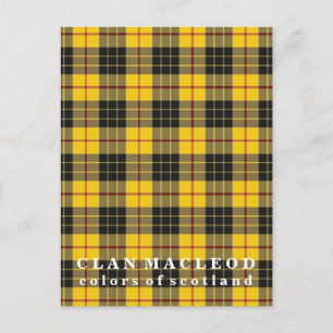 Carte Postale Couleurs d'Ecosse Clan MacLeod de Lewis Tartan