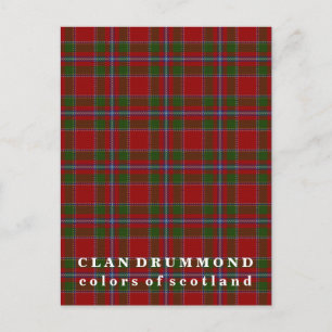 Carte Postale Couleurs du clan écossais Drummond Tartan
