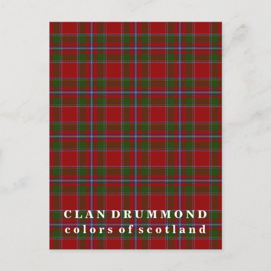 Carte Postale Couleurs du clan écossais Drummond Tartan (Devant)